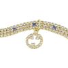 Riven Pet Necklace Gold Smiley Pendant view 4