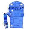 Blue Leather Scissor Holster with Belt for Hairdressing Tools view 1