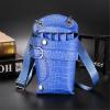 Blue Leather Scissor Holster with Belt for Hairdressing Tools view 2