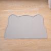 Silicone Feeding Mat, Non-Slip, Prevents Food and Water Stains (Grey, 44X24cm) view 1