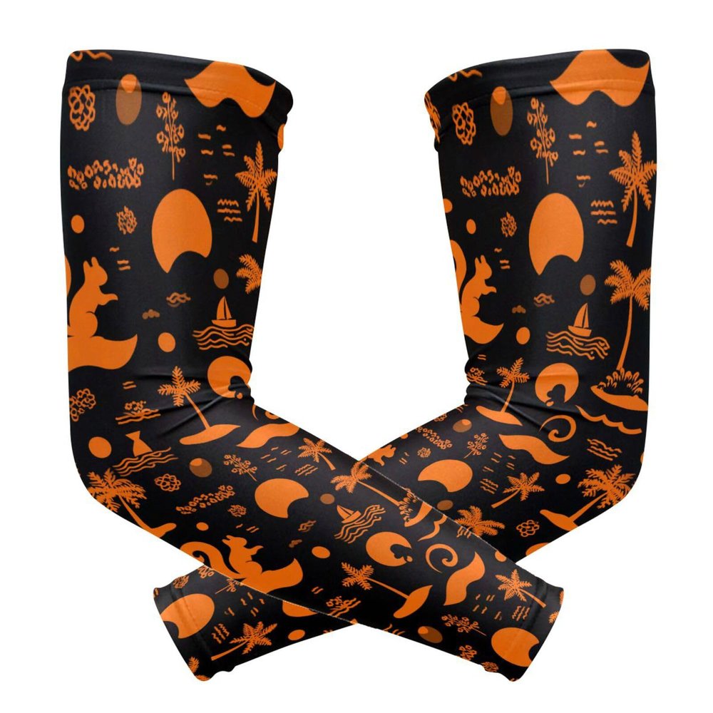 Decor Gift Beach Squirrel Arm Sleeves for Teens and Boys, 1 Pair