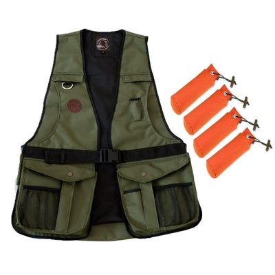 MYSTIQUE Pro Dummy Vest Khaki + 4x 500 g Dummies Set XL Orange