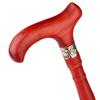MRVAKDYDI Handcrafted Burnt-Handle Wenge Wood Walking Cane, Brown-Red, 80–92 cm (90 cm) view 1