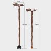 MRVAKDYDI Handcrafted Wooden Cane with Carved Dragon Head Handle, Quad Base, 92 cm/36 in view 3
