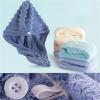 IKFGTJRE Microfiber Quick-Dry Hair Towel Wrap with Button, Gray, 65 x 25 cm view 2