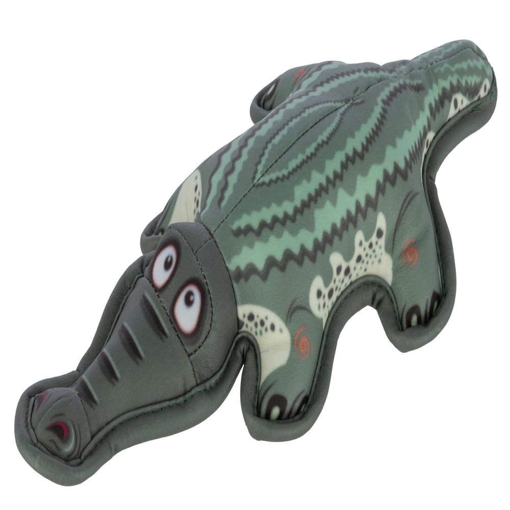 Kerbl Pet Freddy Crocodile Dog Toy, Faux Leather, Green, 27.5 cm