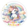 Unicorn & Cloud HAPPY BIRTHDAY Cake Topper, 20 cm view 1