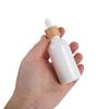 Toyvian 50 ml Glass Dropper Bottles with Bamboo Closure, White view 4