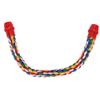 Naroote Colorful Cotton Rope Bird Toy, Multicolor Flexible Perch, Chewing and Climbing Toy with Plastic Nut, for Small, Medium, and Large Birds (M) view 2