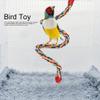 Naroote Colorful Cotton Rope Bird Toy, Multicolor Flexible Perch, Chewing and Climbing Toy with Plastic Nut, for Small, Medium, and Large Birds (M) view 3