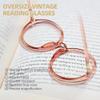 EYEGLSMST Large Round Reading Glasses 1.5 for Men and Women view 4