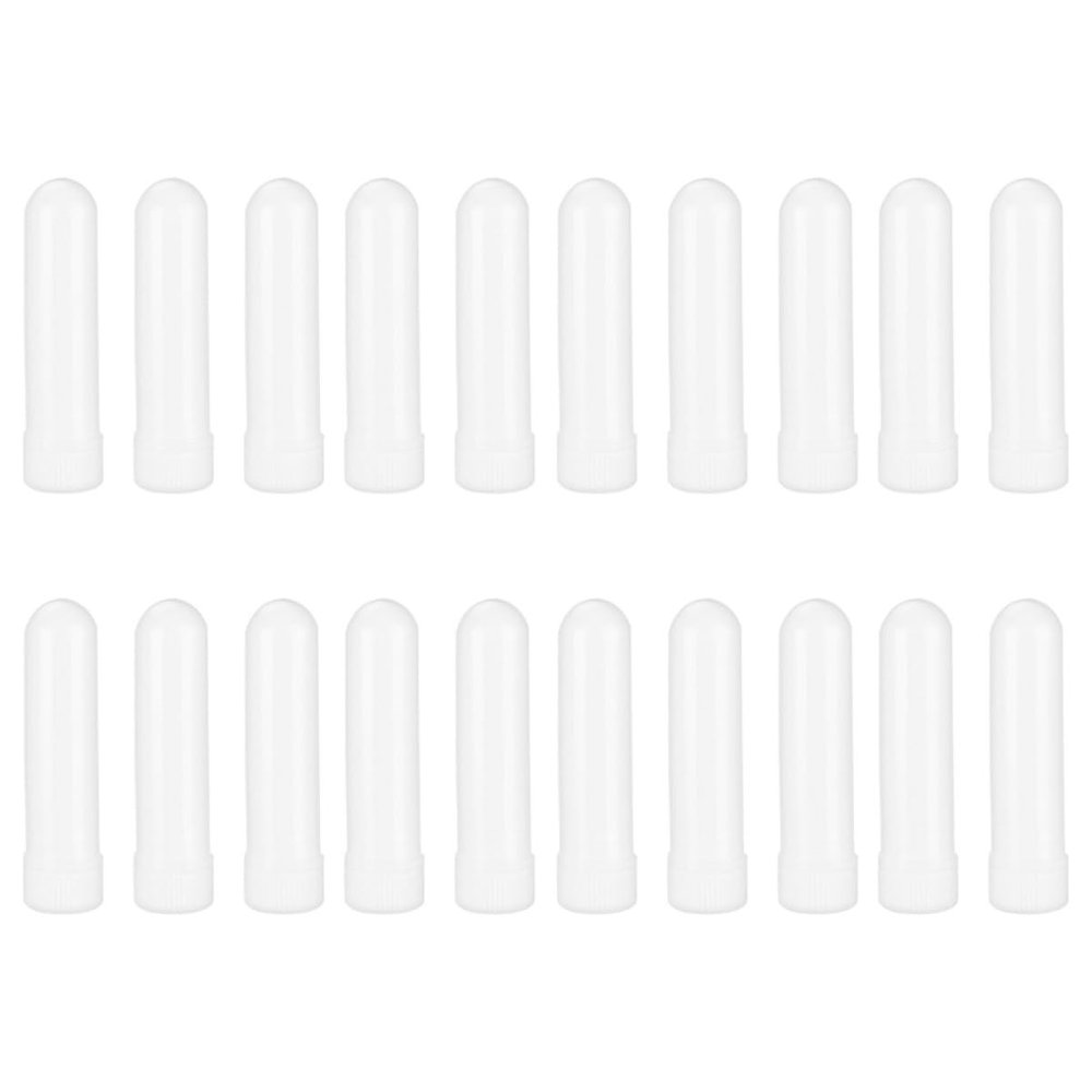 Healvian 20-Piece Plastic Nasal Inhaler Sticks, Empty Refillable Aromatherapy Inhalers, Sealed, for Sinus and Respiratory Therapy