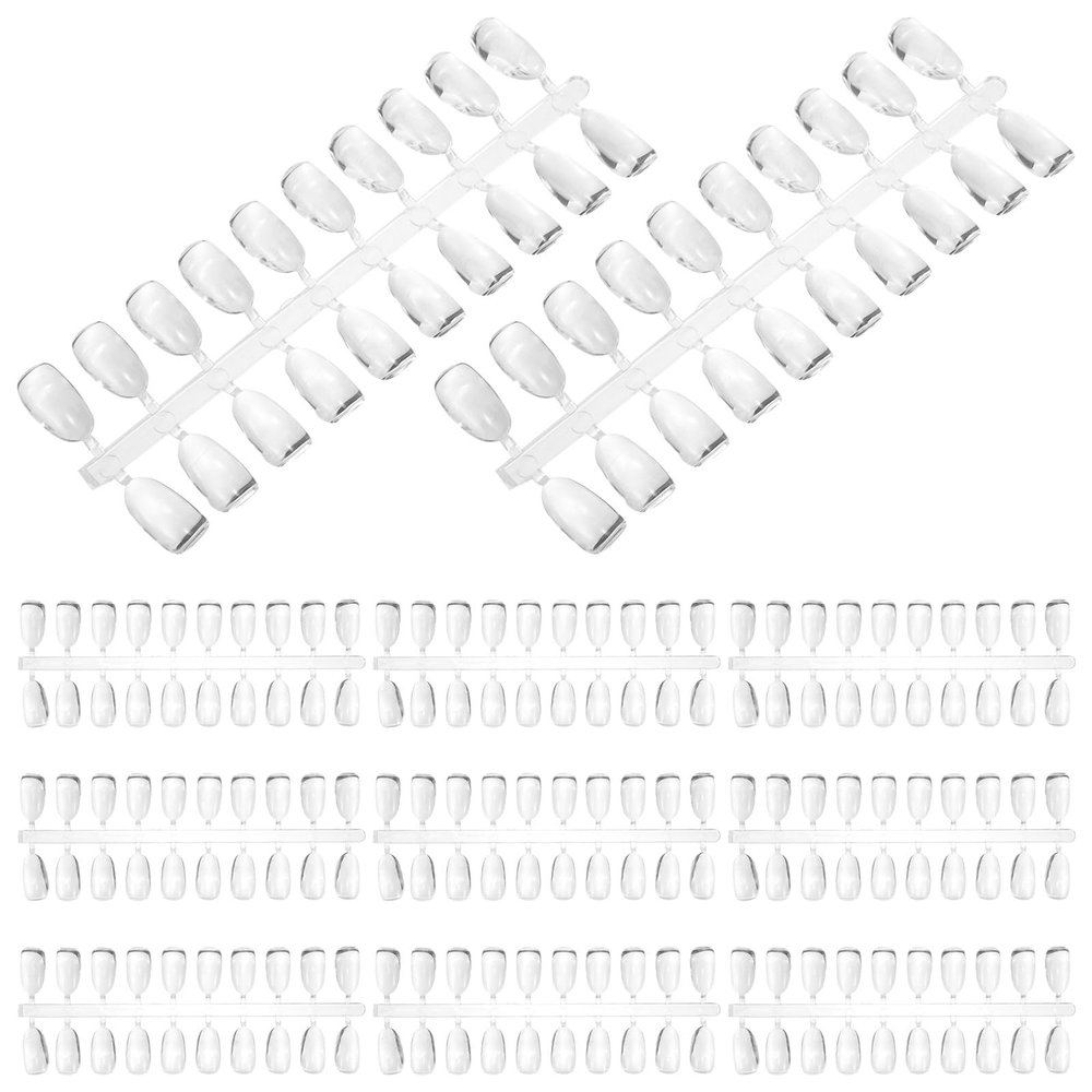 Operitacx 200-Piece Nail Tip Color Display, Highly Transparent Plastic Practice Board