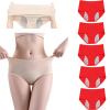 Women's Washable Incontinence Underwear, High-Waisted Leakproof Cotton Briefs (Red, S) view 1