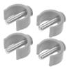 Tofficu 4-Piece C-Shaped ABS and Steel Clips for Walking Aids and Crutches, Non-Slip Locking Clamps for 22 mm Handle Tubes, Gray view 1