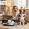 PawHut Quiet Dog Grooming Clipper with Vacuum, White view 2