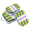 BCFHRGT Stackable Polyester Storage Bags, 3-Piece Set, Mardi Gras Flag, Happy Carnival Decoration view 2