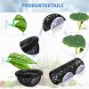 4-Piece Aquarium Decor Set with Betta Rest Tunnel, Feeding Ring, and Artificial Plants view 2