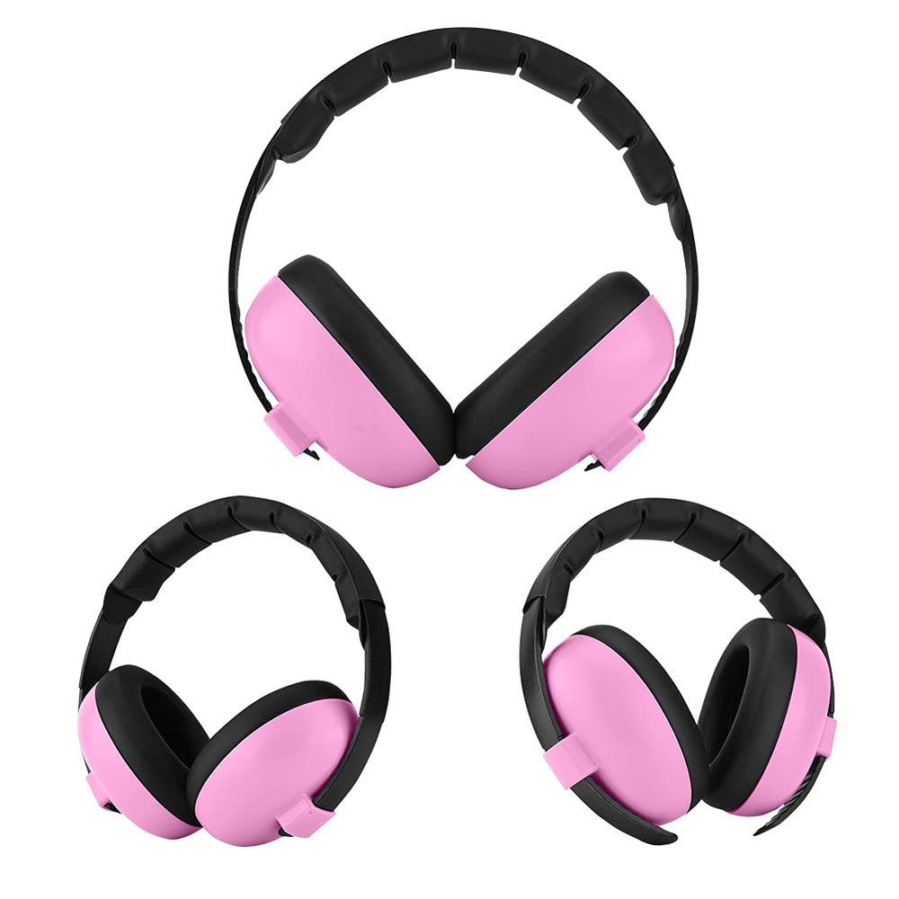 Tomantery Children's Hearing Protection Earmuffs, Rose