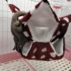 3-Layer Warm Flannel Hammock for Small Pets, 30 x 30 cm, Burgundy view 3