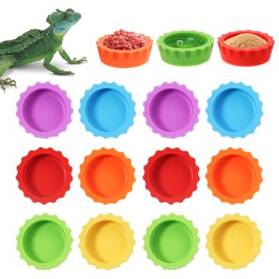 12 Pack Silicone Gecko Water Bowls