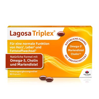 Lagosa Triplex with Omega-3, Choline & Milk Thistle, 60 Capsules