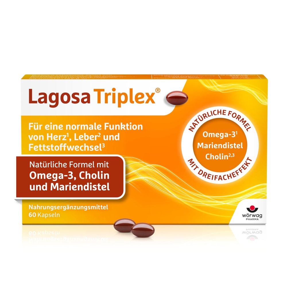 Lagosa Triplex with Omega-3, Choline & Milk Thistle, 60 Capsules