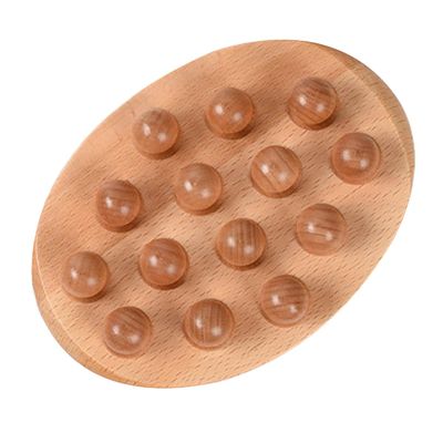Tofficu Wooden Full-Body Massage Tool, Natural Wood Acupressure Brush