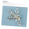 Beavorty Rhinestone Hair Barrette for Women, Wedding Hair Clip with Plastic Pearls and Alloy view 3