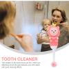 Operitacx 2-Pack Bear-Shaped Children's Toothbrushes, Soft Bristles, Ergonomic, Ages 0–9, BPA-Free, Pink view 3