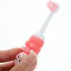 Operitacx 2-Pack Bear-Shaped Children's Toothbrushes, Soft Bristles, Ergonomic, Ages 0–9, BPA-Free, Pink view 4