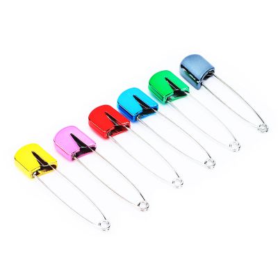 Naroote Diaper Pins, Safe Cloth Diaper Pins for Babies and Adults, 6 Colorful Bread-Shaped Pins
