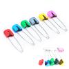 Naroote Diaper Pins, Safe Cloth Diaper Pins for Babies and Adults, 6 Colorful Bread-Shaped Pins view 4