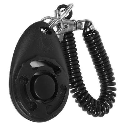 JUMPLAWN Dog Clicker Trainer with Adjustable Spring-Loaded Wrist Strap, Lightweight Training Tool for Puppies and Indoor or Outdoor Use