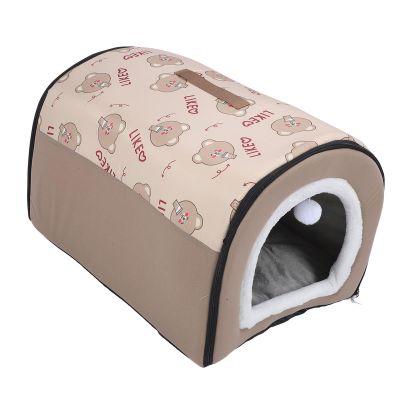 Tnfeeon Arctic Velvet Dog Cave Bed, Cozy Sleep Nest with Removable Washable Cover, Orthopedic Support for Small, Medium, and Large Dogs (L)