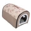 Tnfeeon Arctic Velvet Dog Cave Bed, Cozy Sleep Nest with Removable Washable Cover, Orthopedic Support for Small, Medium, and Large Dogs (L) view 1