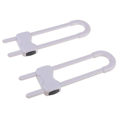 U-Shaped Child Safety Lock for Drawers, Cabinet Doors, and Barn Doors