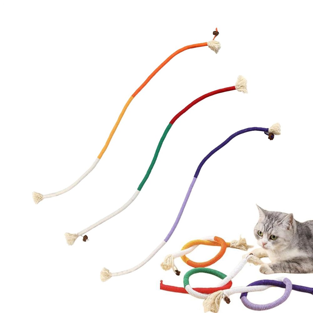 Natural Cotton Cat Rope Toy, Bite-Resistant, Dental Care