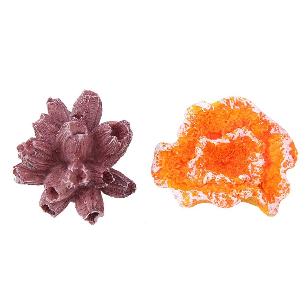 Akozon 2-Pack Realistic Coral Plants for Aquariums