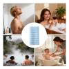 Dual-Texture Bath Scrubber Towel, White, 100 x 20 cm view 4