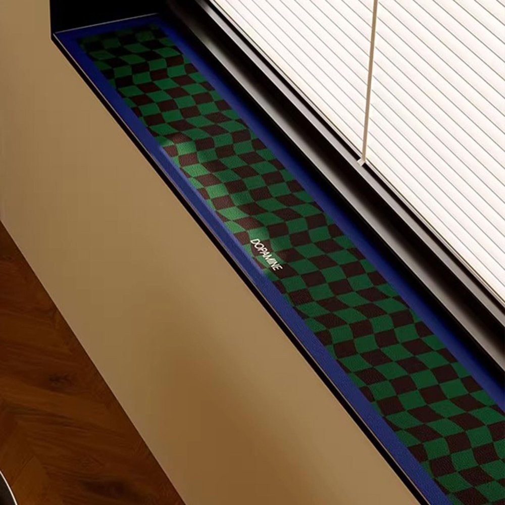 PU Window Sill Mat, Non-Slip Waterproof Pet Window Pad, Green, 20 x 150 cm