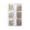 HAJHI Bedazzler Kit Resin Jelly Nail Charms, Round Flat-Back Rhinestones for Textiles, School and Nail Salons, Champagne, 6 Squares view 1