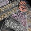 HAJHI Bedazzler Kit Resin Jelly Nail Charms, Round Flat-Back Rhinestones for Textiles, School and Nail Salons, Champagne, 6 Squares view 4