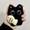 Black Cat Plush Keychain view 3