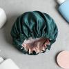 Large Double-Layer Waterproof Shower Cap for Women view 3
