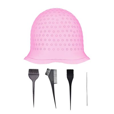 Silicone Highlighting Cap Set with Needle and 3 Coloring Brushes