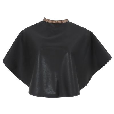 Beavorty Waterproof PU Leather Haircutting Cape with Adjustable Neck and Soft Shoulder Pads