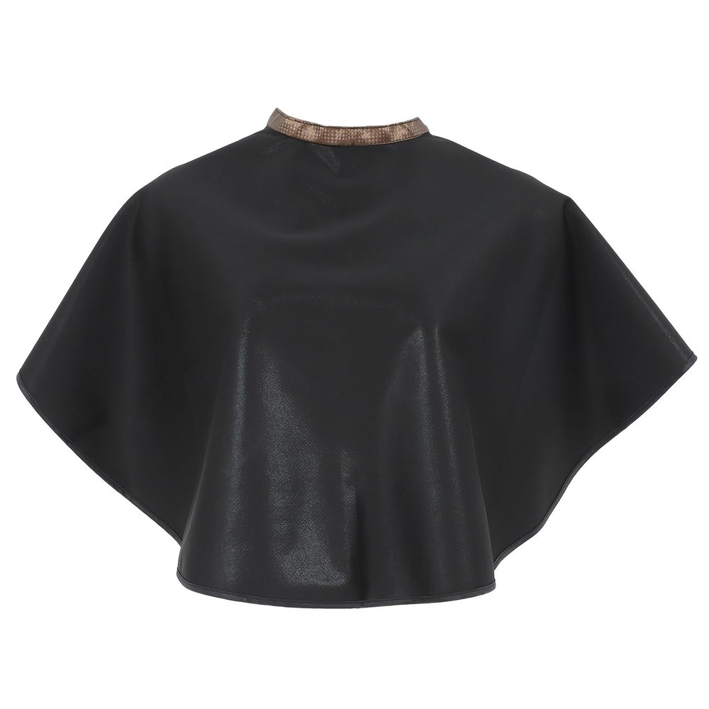Beavorty Waterproof PU Leather Haircutting Cape with Adjustable Neck and Soft Shoulder Pads