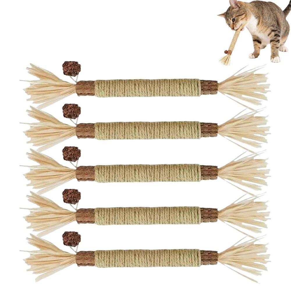 Beiykhera 5-Pack Catnip Silvervine Sticks