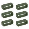 QUARKZMAN 6-Pack 26 mm Silicone Watch Band Keepers, Replacement Strap Loops, Military Green view 1